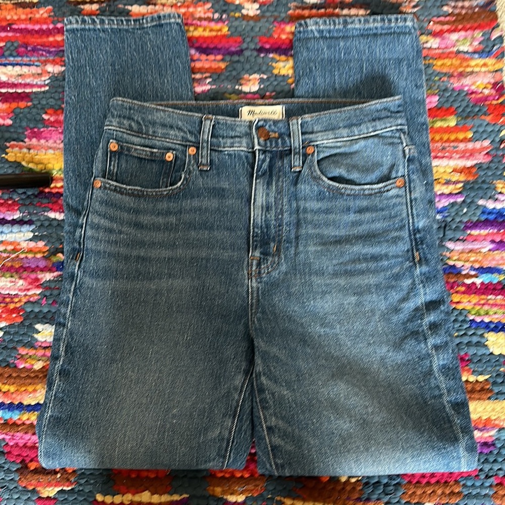 NEW MADEWELL High Rise Slim Boyfriend straight leg jeans women size 25 - Picture 6 of 7
